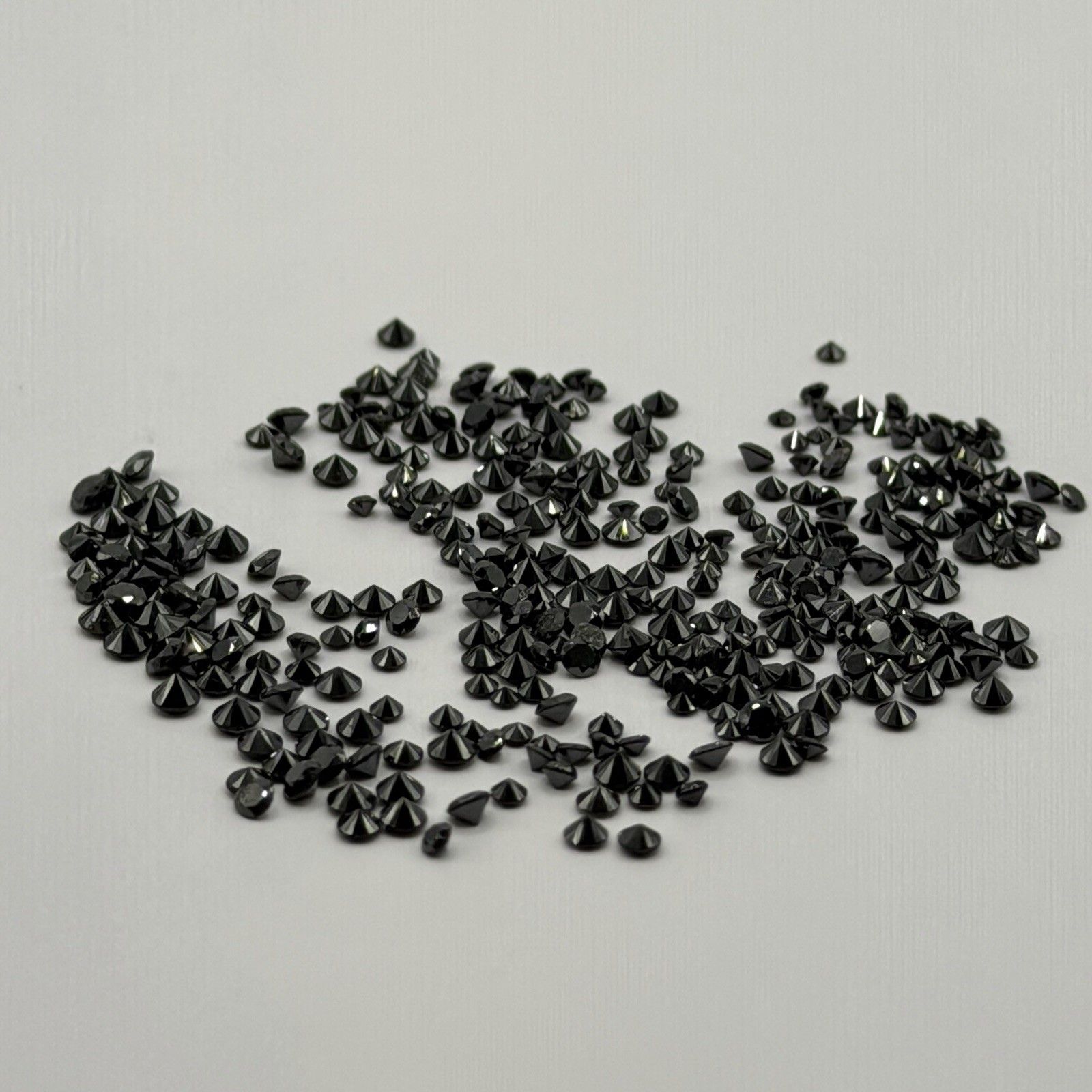 137 Ct Black Diamond Melee Round Cut Loose Stones 001003 Ct Lot